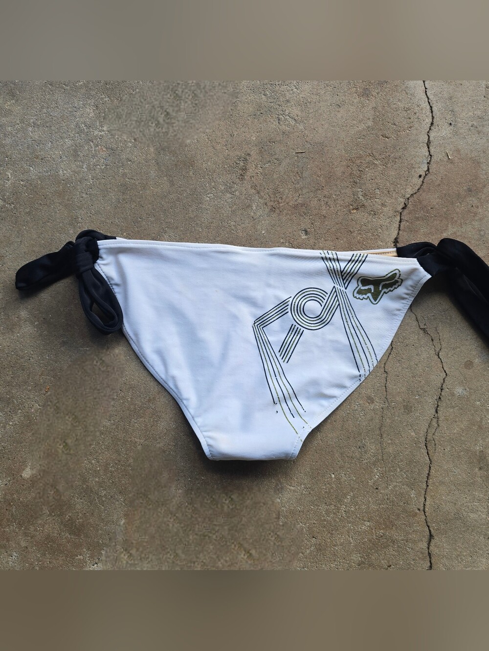 Vintage Fox Racing Bikini RARE Bottoms Y2K Motocross Swimsuit Small